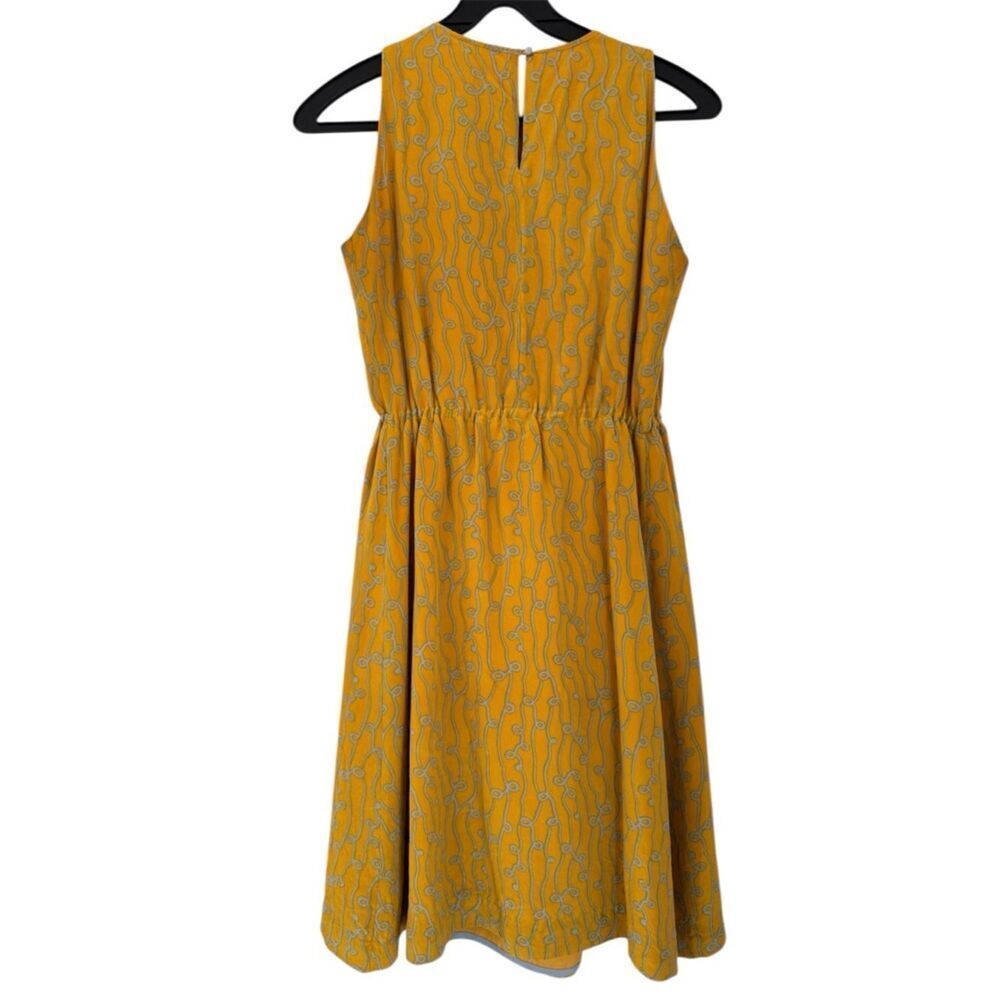 Anthropologie Girls Of Savoy Take Action Silk Midi Dress Size 4 - Picture 2 of 5